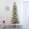 7.5ft. Pre-Lit Slim Flocked Nova Scotia Spruce Artificial Christmas Tree with Warm White LED Lights